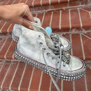 The cutest Nan-ku Couture studded and bejeweled sneakers! Size 7.5